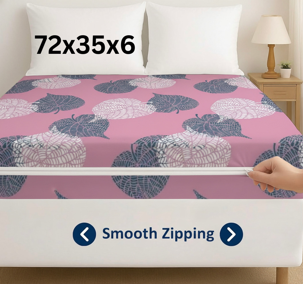 COLOFLY Single Size Zippered Cotton Breathable Mattress Cover 72x36x6