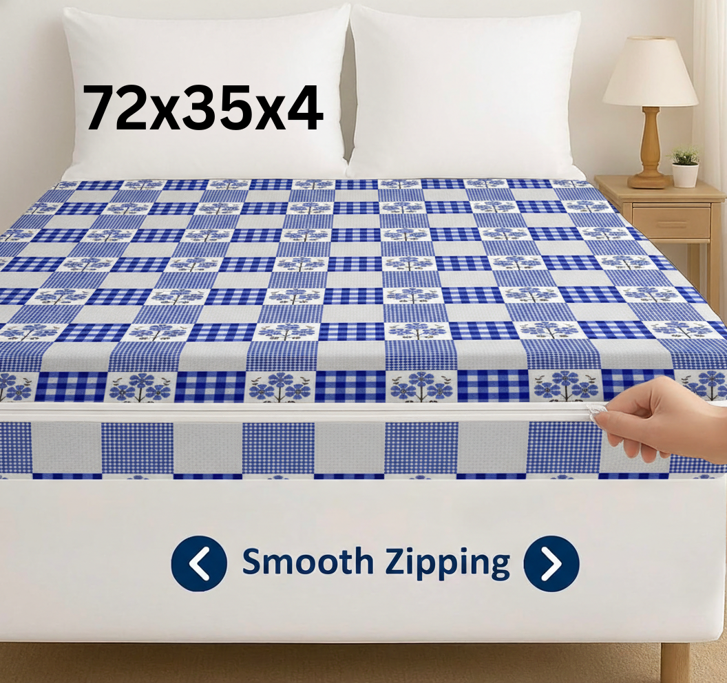 COLOFLY Single Size Zippered Cotton Breathable Mattress Cover