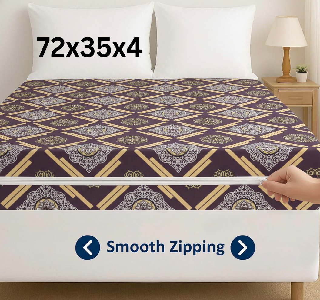 COLOFLY Single Size Zippered Cotton Breathable Mattress Cover