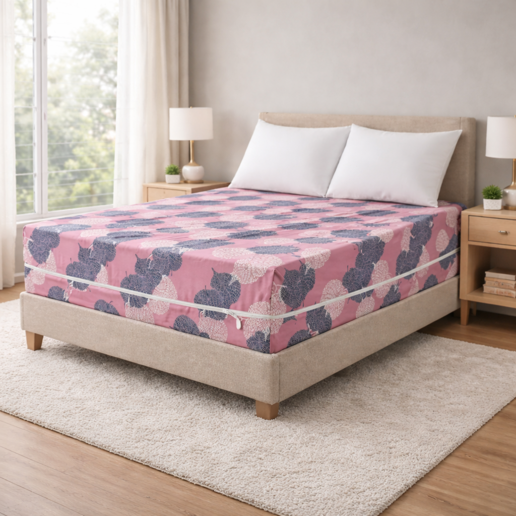 Colofly Premium Zip Cover Mattress Protector | 6 Side Fully Covered | Anti Bedbug | With Zipper - Colofly