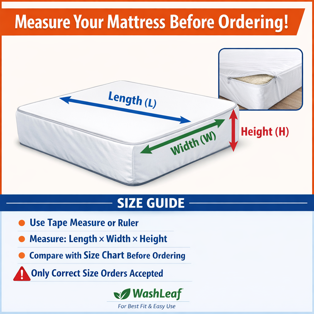 COLOFLY Single Size Zippered Cotton Breathable Mattress Cover 72x36x6