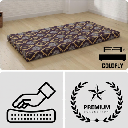 COLOFLY Three Fold HR Mattress with 5 Year Warranty | Foldable Sofa Cum Floor Mattress | 2 Inch & 3 Inch - Colofly