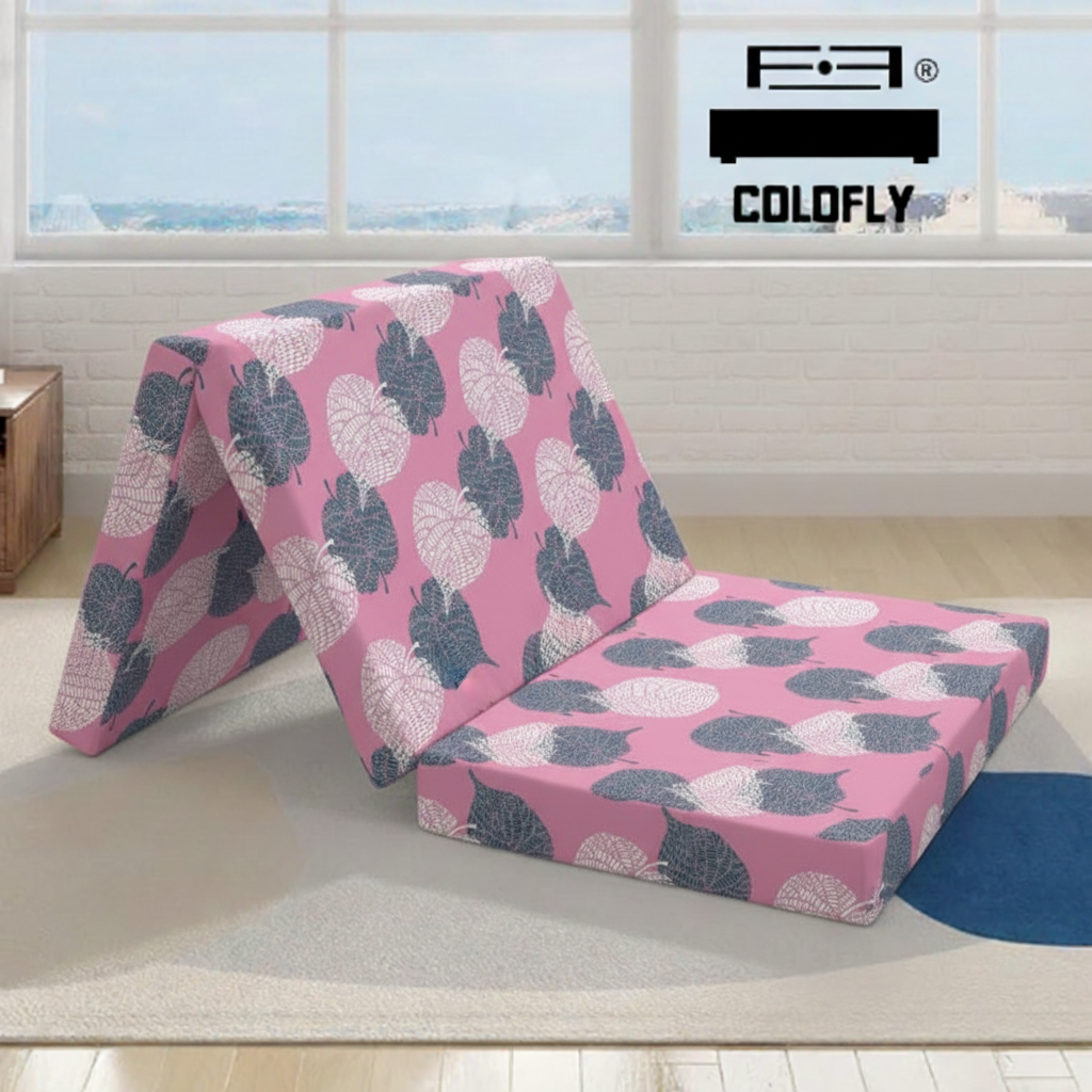 COLOFLY Three Fold HR Mattress with 5 Year Warranty | Foldable Sofa Cum Floor Mattress | 2 Inch & 3 Inch - Colofly