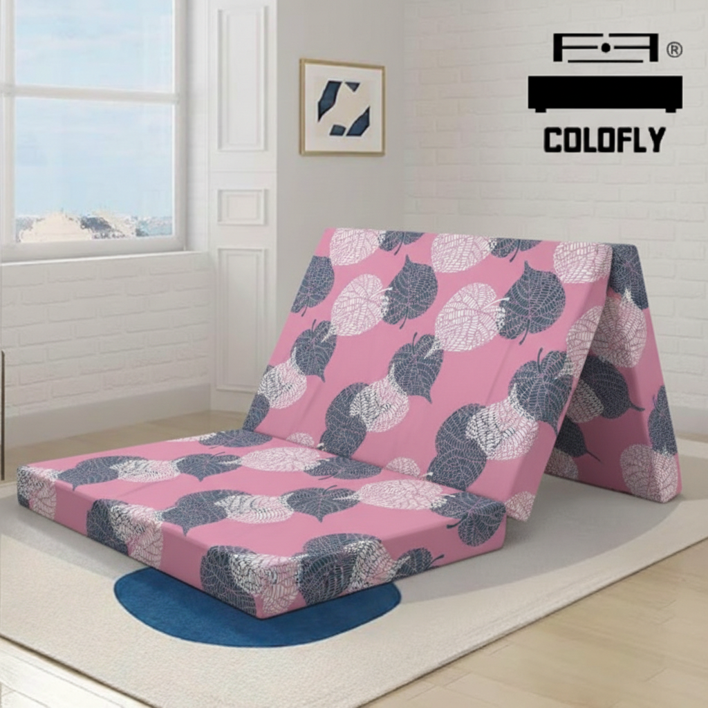 COLOFLY Three Fold HR Mattress with 5 Year Warranty | Foldable Sofa Cum Floor Mattress | 2 Inch & 3 Inch - Colofly