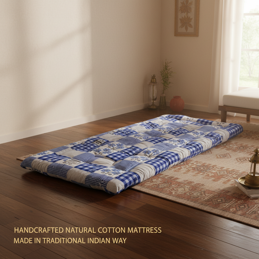 COLOFLY Flat Cotton Mattress (Soft Floor Gadda) - Colofly