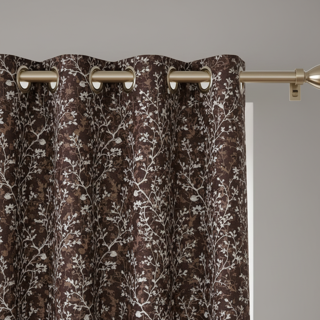 Colofly Printed Window Curtain Set (Pack of 1 / Pack of 2) | Pink & Brown - Colofly