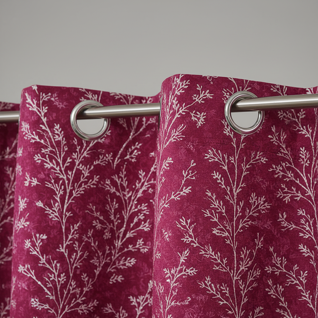 Colofly Printed Window Curtain Set (Pack of 1 / Pack of 2) | Pink & Brown - Colofly