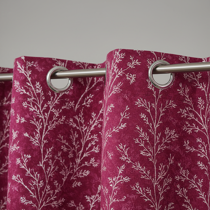 Colofly Printed Window Curtain Set (Pack of 1 / Pack of 2) | Pink & Brown - Colofly