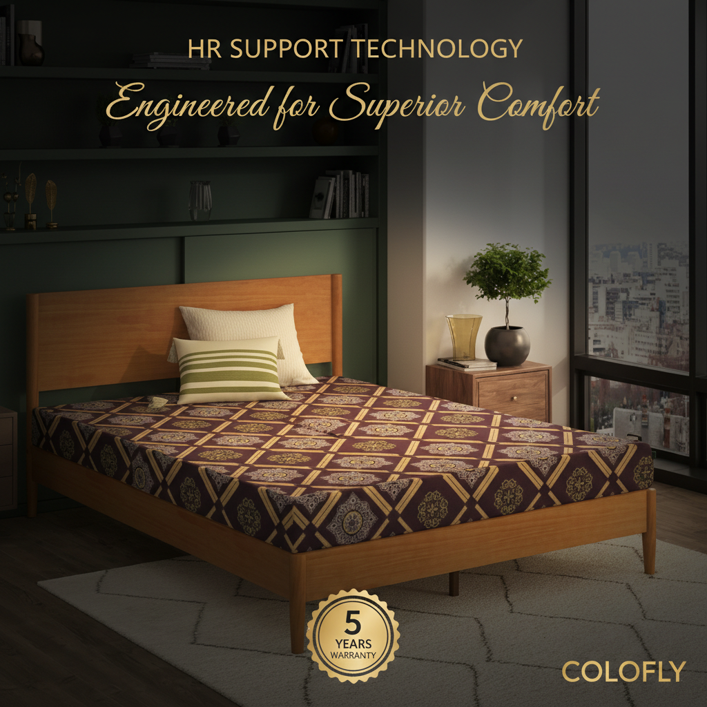 COLOFLY HR Foam Mattress with 5 Year Warranty | Medium Firm Comfort | 2 Inch & 3 Inch Thickness - Colofly