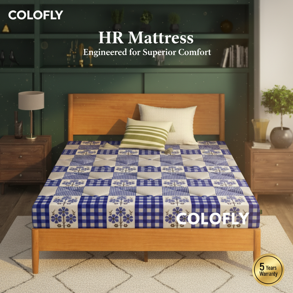 COLOFLY HR Foam Mattress with 5 Year Warranty | Medium Firm Support | 4 Inch 5 Inch 6 Inch Thickness - Colofly