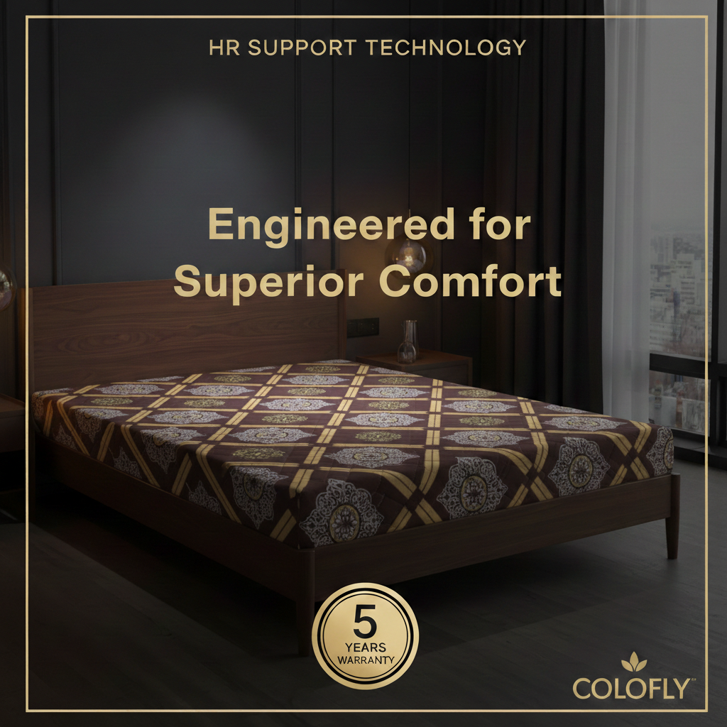 COLOFLY HR Foam Mattress with 5 Year Warranty | Medium Firm Support | 4 Inch 5 Inch 6 Inch Thickness - Colofly