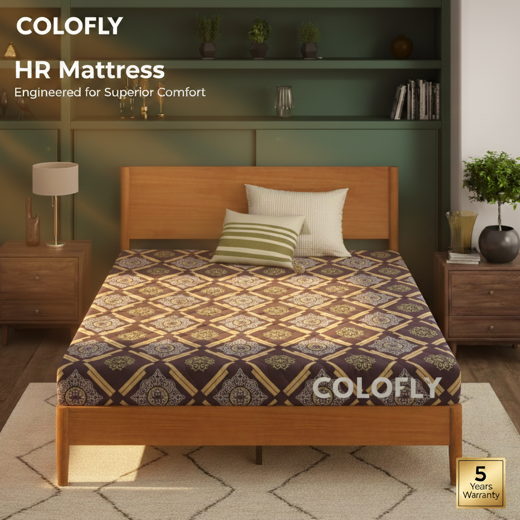 COLOFLY HR Foam Mattress with 5 Year Warranty | Medium Firm Support | 4 Inch 5 Inch 6 Inch Thickness - Colofly