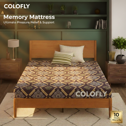 COLOFLY Memory + HR Mattress with 10 Years Warranty | Premium Comfort Foam Mattress - Colofly