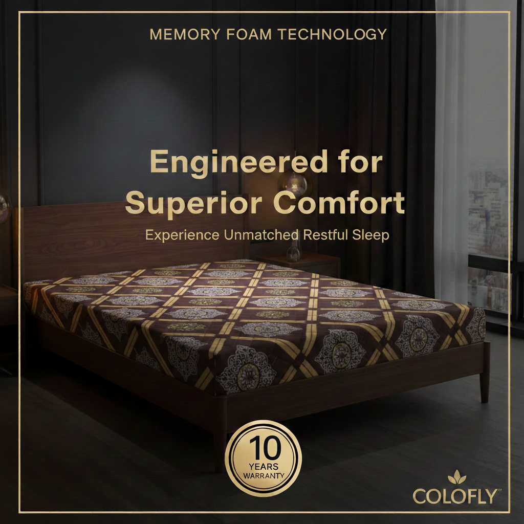 COLOFLY Memory + HR Mattress with 10 Years Warranty | Premium Comfort Foam Mattress - Colofly
