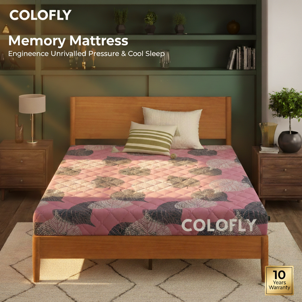 COLOFLY Memory + HR Mattress with 10 Years Warranty | Premium Comfort Foam Mattress - Colofly