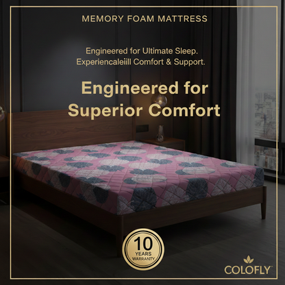 COLOFLY Memory + HR Mattress with 10 Years Warranty | Premium Comfort Foam Mattress - Colofly
