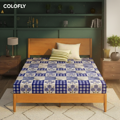 COLOFLY orthopaedic bonded and memory foam mattress in various thicknesses, showcasing soft surface and supportive design.